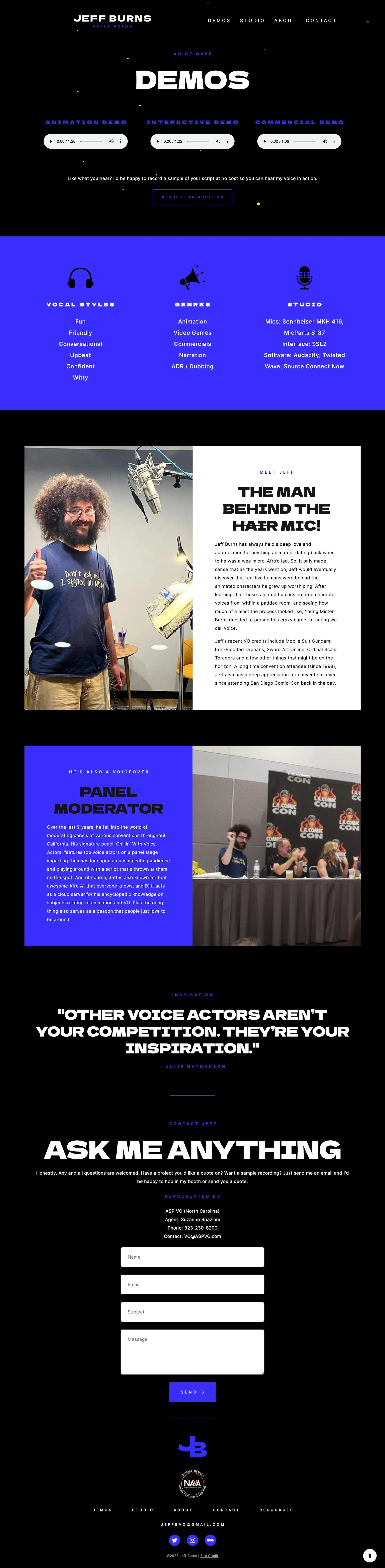 Jeff Burns, Voiceover Artist (Copy) (Copy)