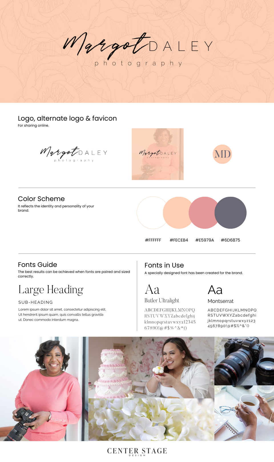 Brand board for female photographer