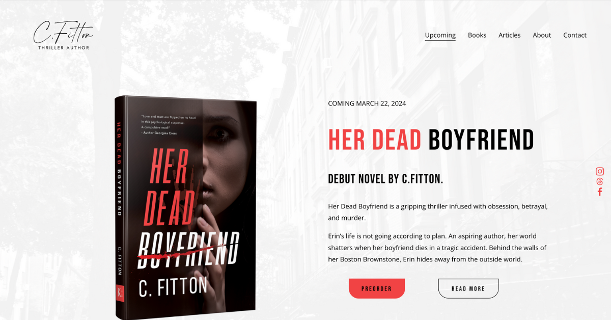 Catharine Fitton, Thriller Author