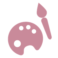 Pink paint palette icon