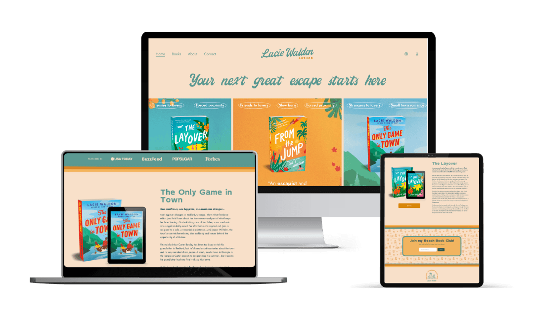 Lacie Waldon - Contemporary Romance Author Website & Branding