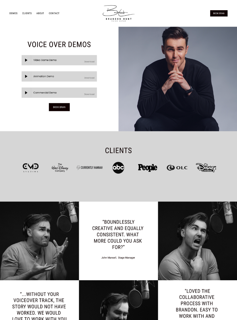 Brandon Hunt, Voice Actor