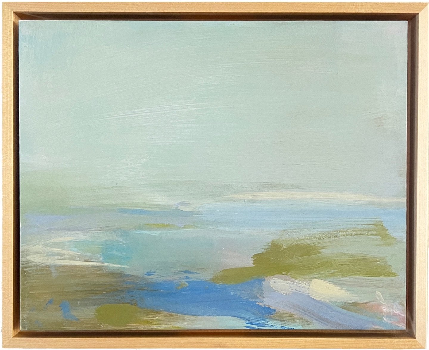🌊 🖼️ 🖌️ 🧠 Winter&rsquo;s Breath IV |  8&rdquo; x 10&rdquo; |  oil, cold wax, and Flashe on Masonite panel

Cold Wax is an oil painting medium composed of a soft, buttery paste made from beeswax, mixed with a small amount of solvent and resin. Fla