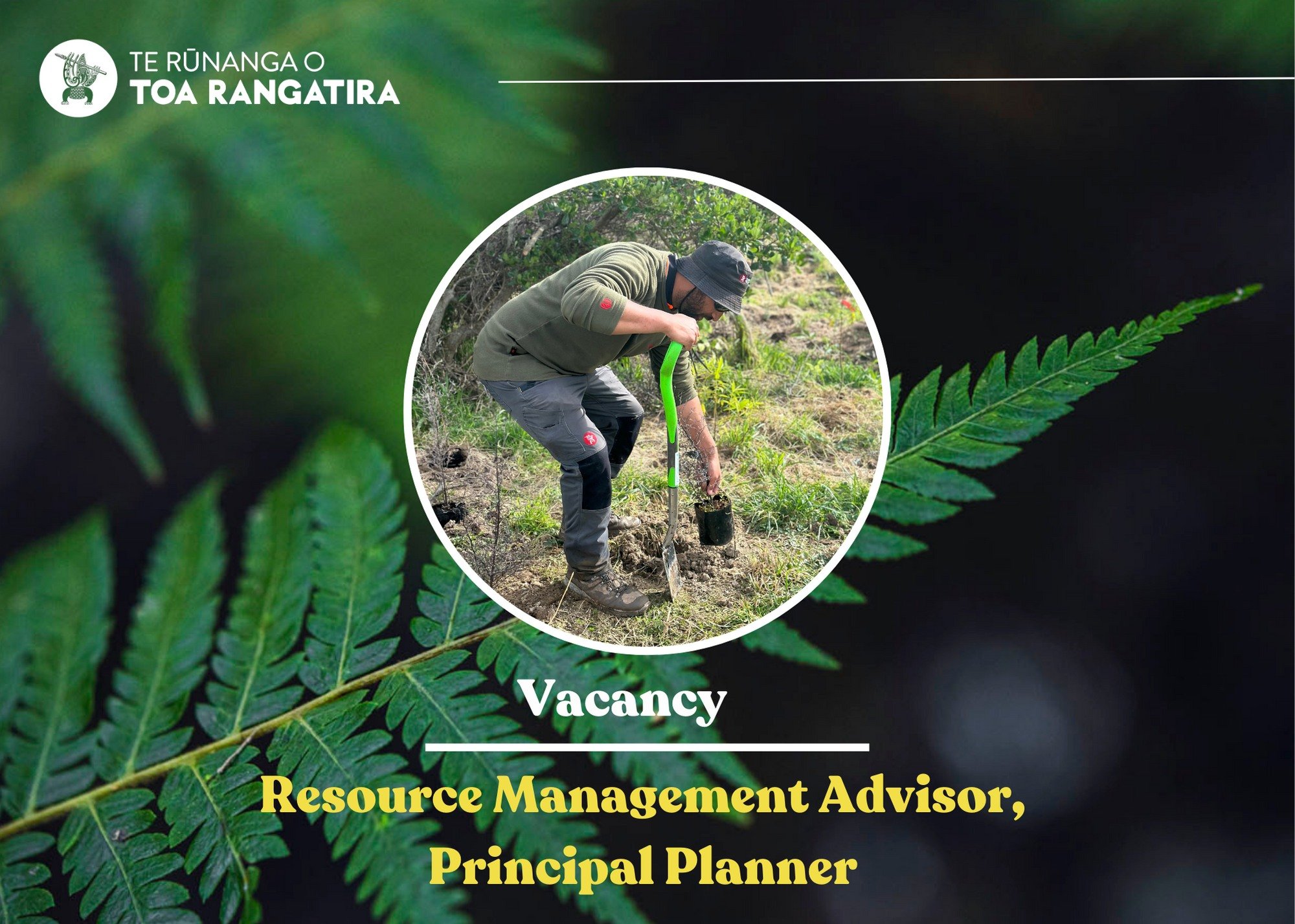 TONO MAI |  RESOURCE MANAGEMENT ADVISOR, PRINCIPAL PLANNER

Protecting our whenua is something we value here at Te Rūnanga o Toa Rangatira. We are looking to hire a Resource Management Advisor who is an expert in planning environmental and land devel