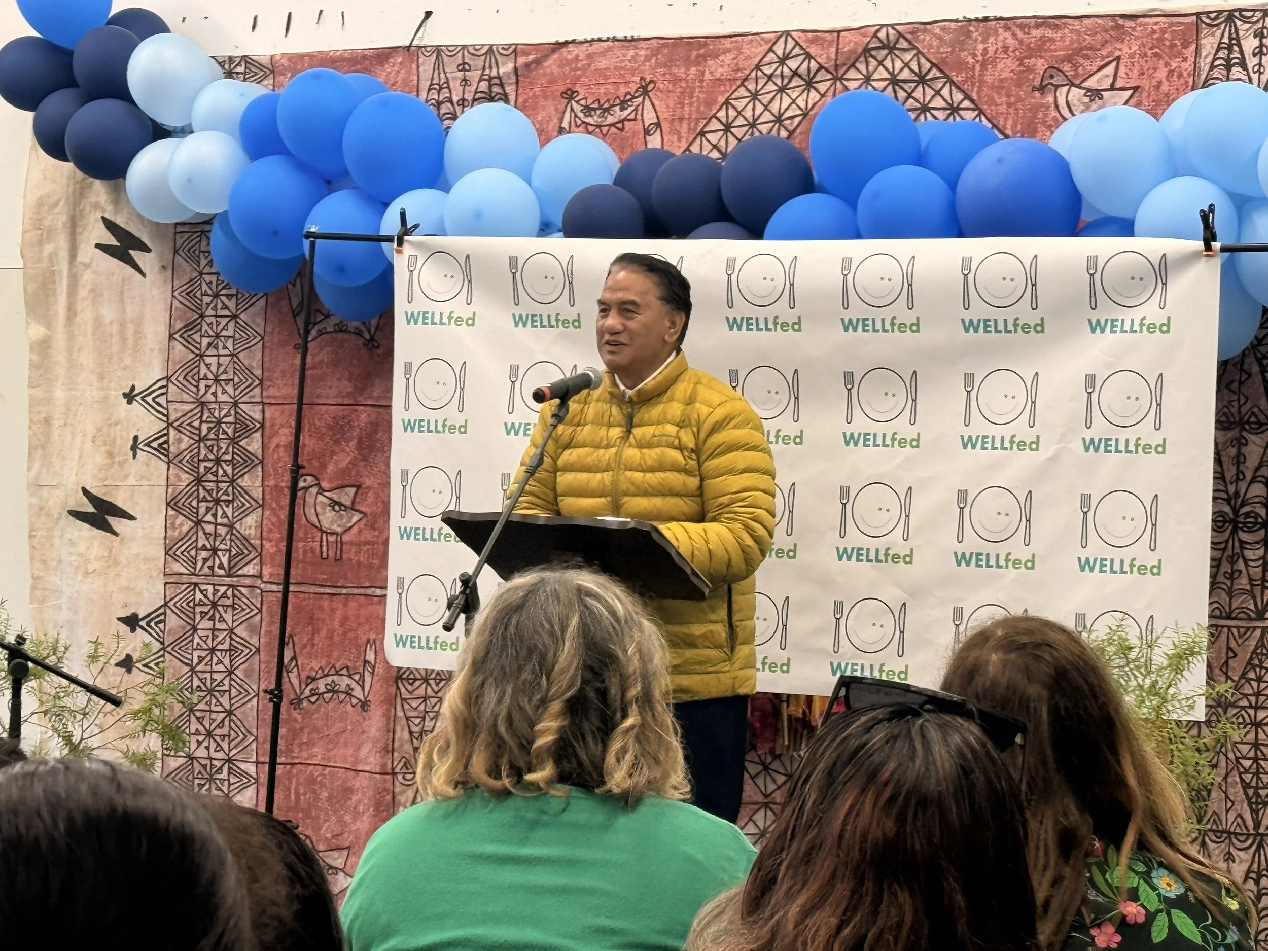 Dr Taku Parai opens the event with a mihi and karakia
