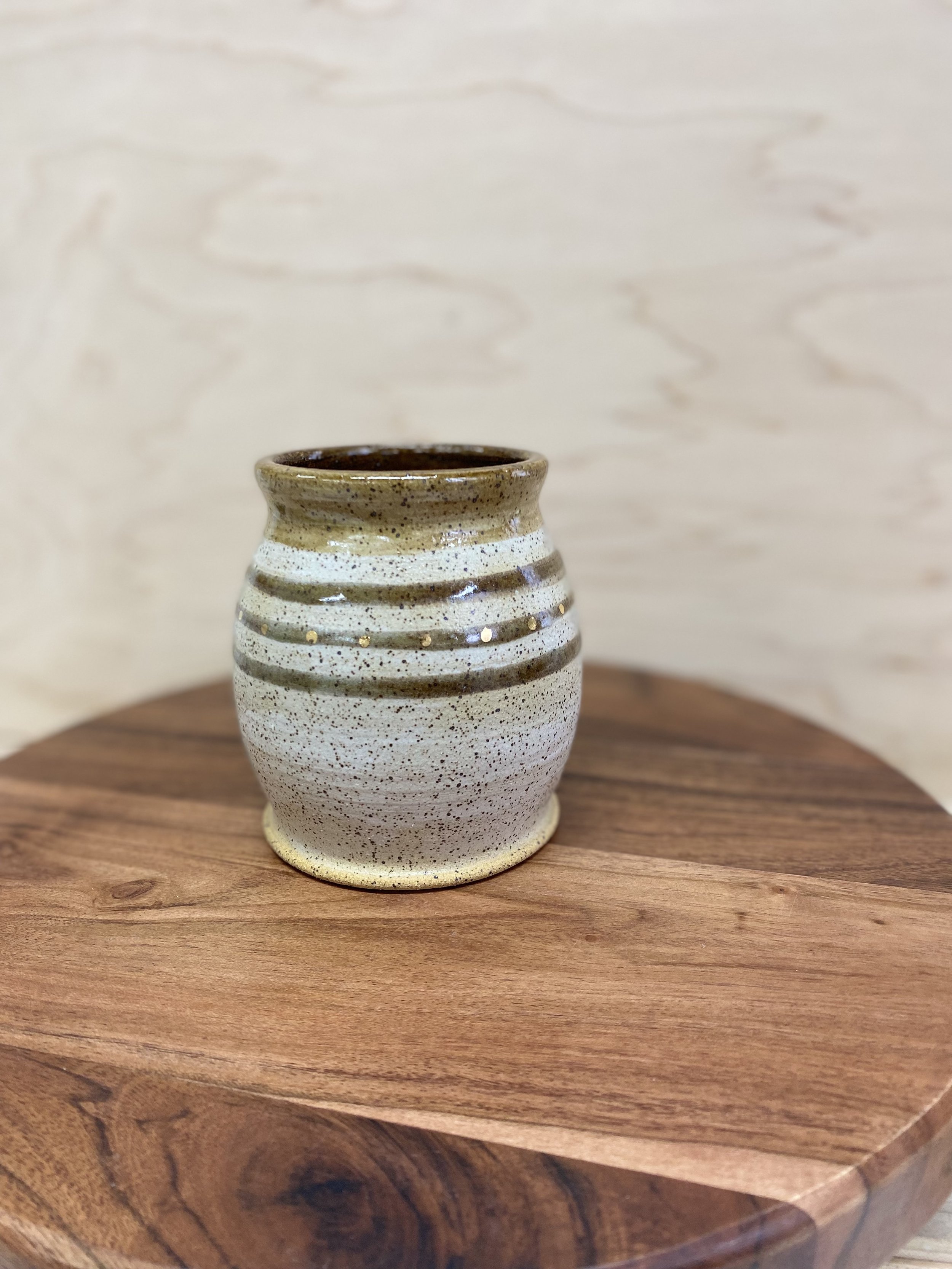 Golden Muscovite Vase- Rounded