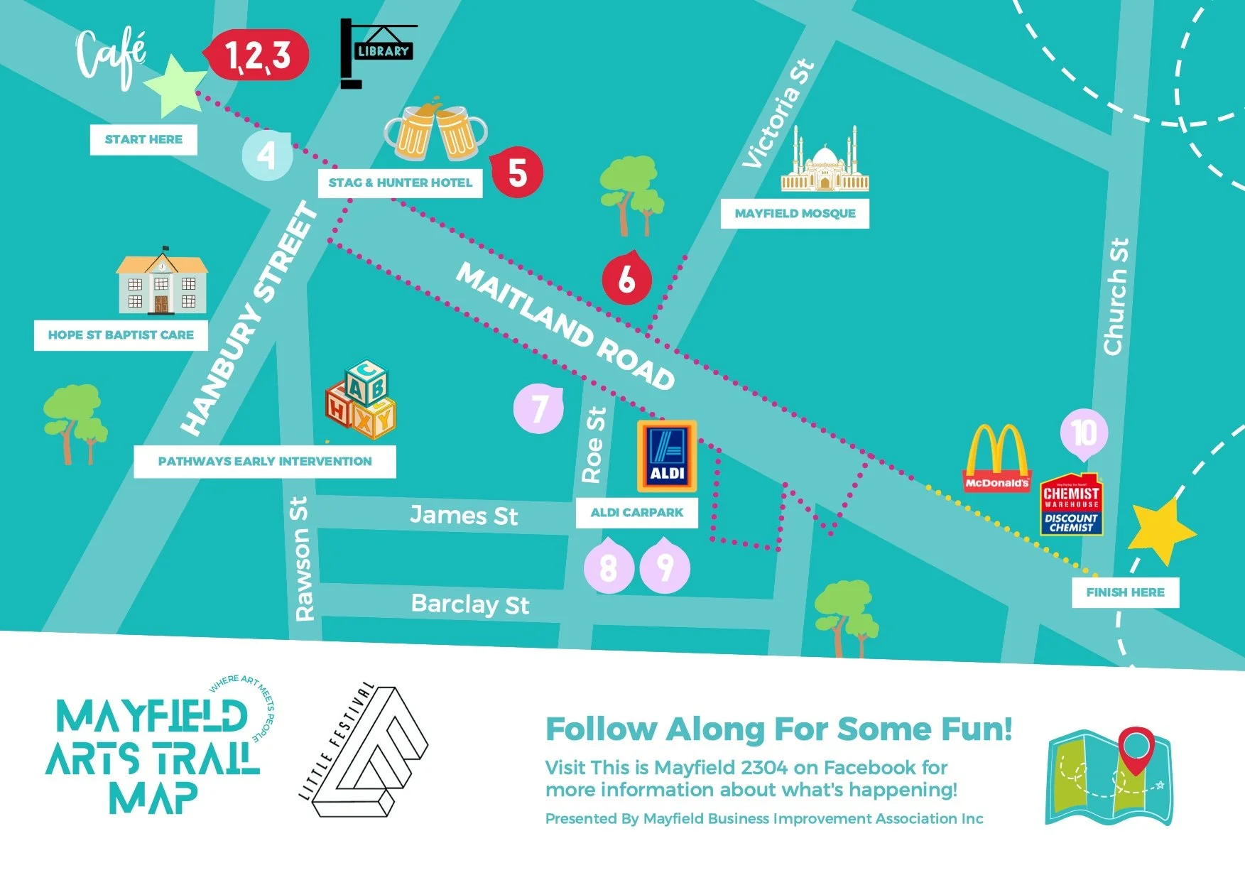 Mayfield Rd Map Mayfield Arts Trail map — Little Festival