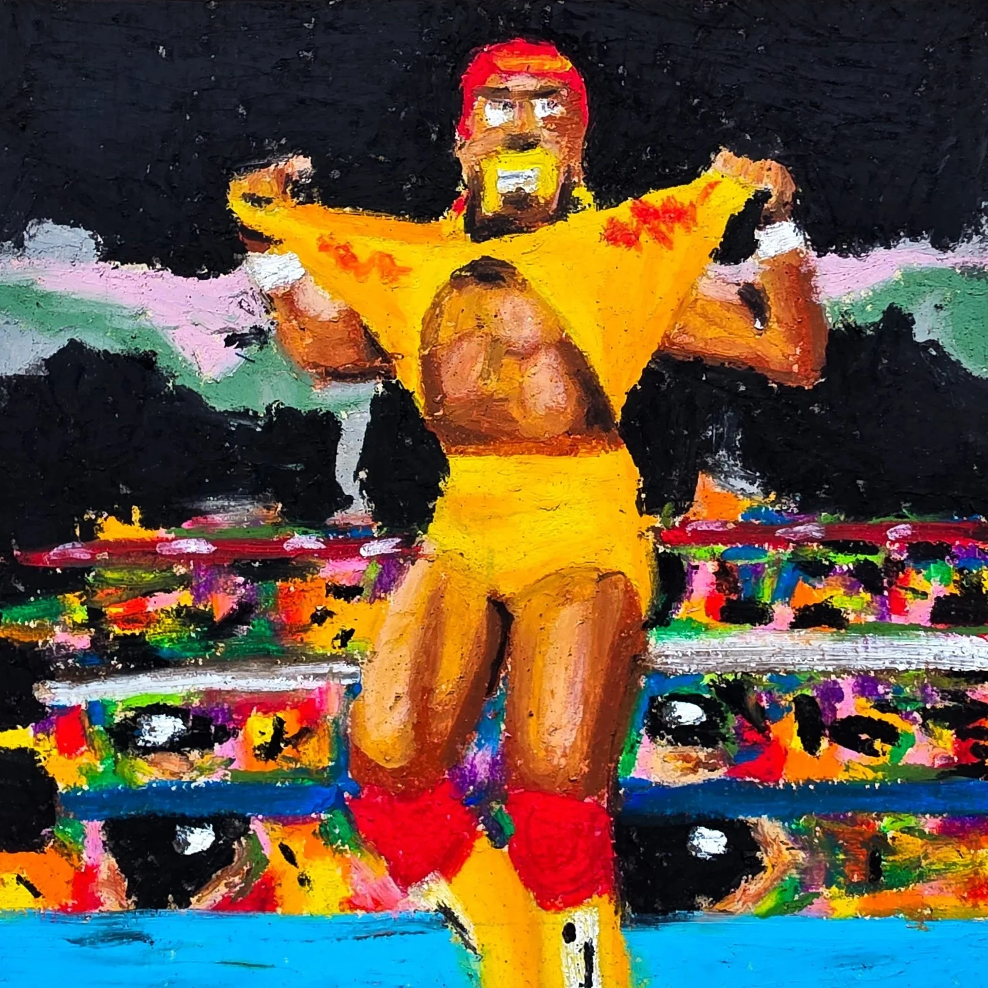 Hulkster
Oil stick on card
150mm x 150mm