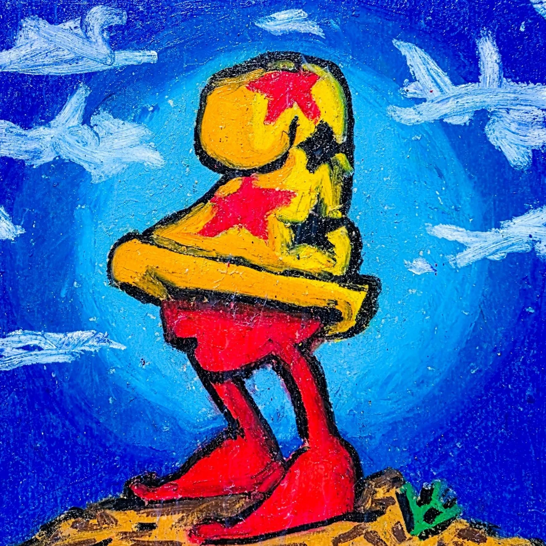 Cheech
Oil stick on paper
150mm x 150mm