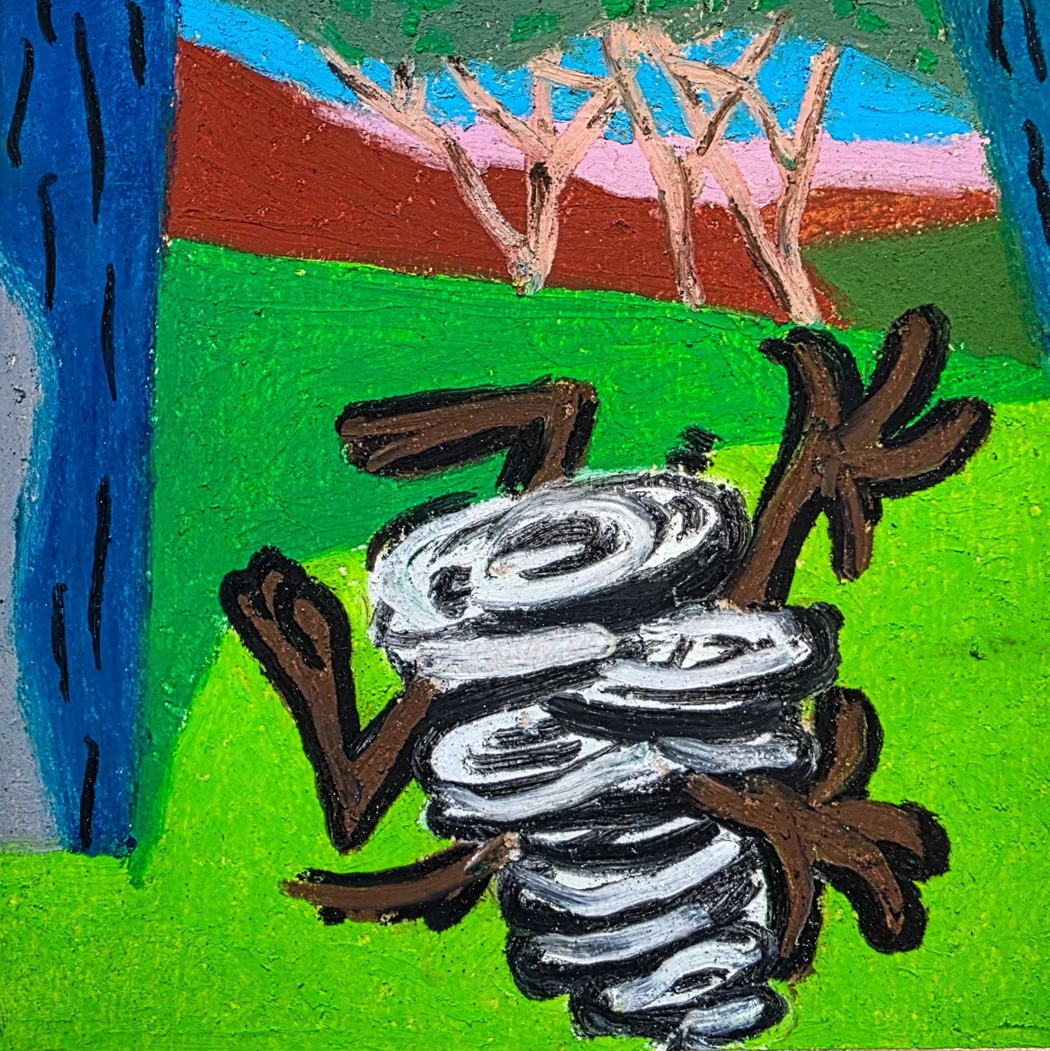 I Miss Taz
Oil stick on paper
150mm x 150mm