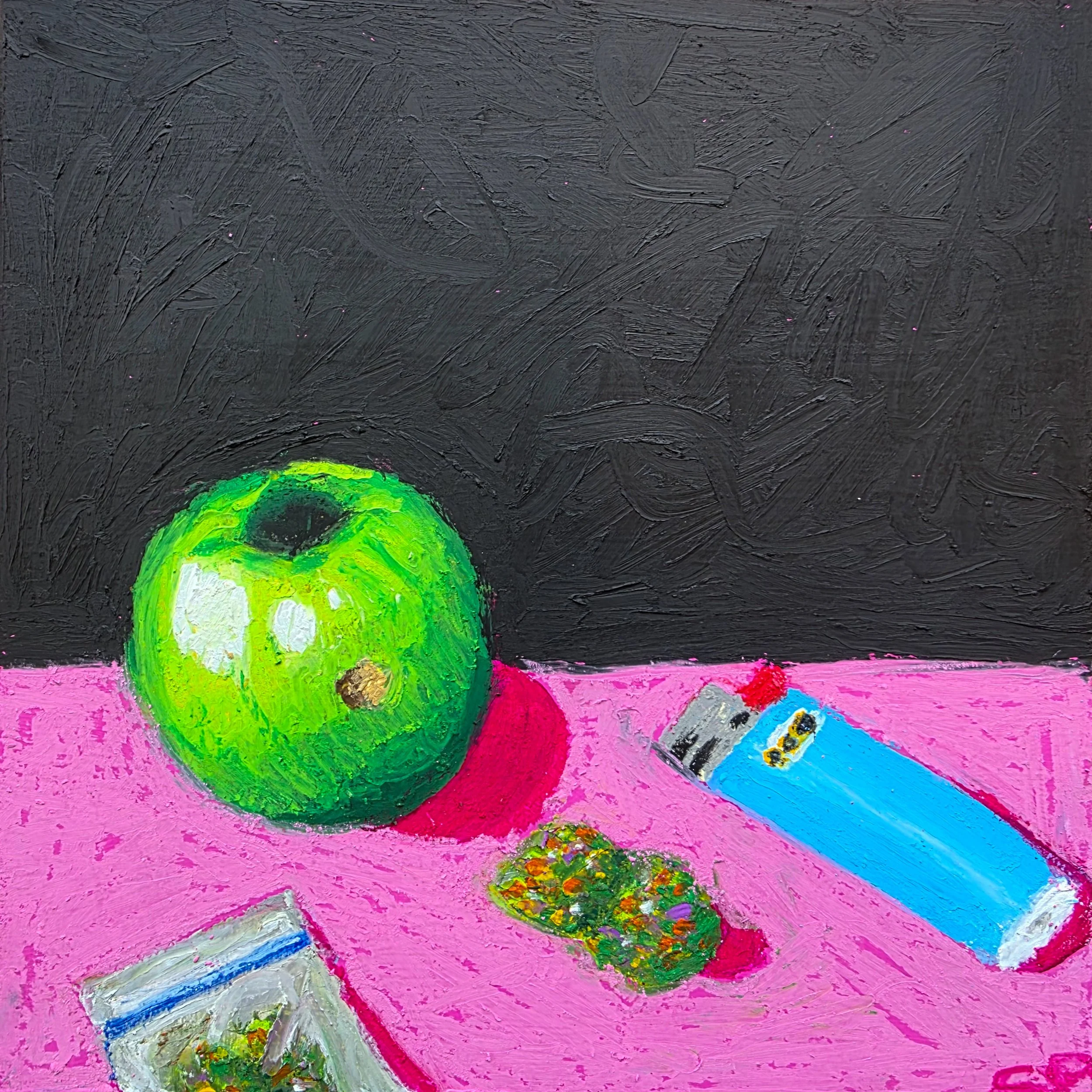 Sunday Smith
Acrylic and oil stick on wood (varnished)
200mm x 200mm

An exercise in composition, colour theory and New Zealand nostalgia 