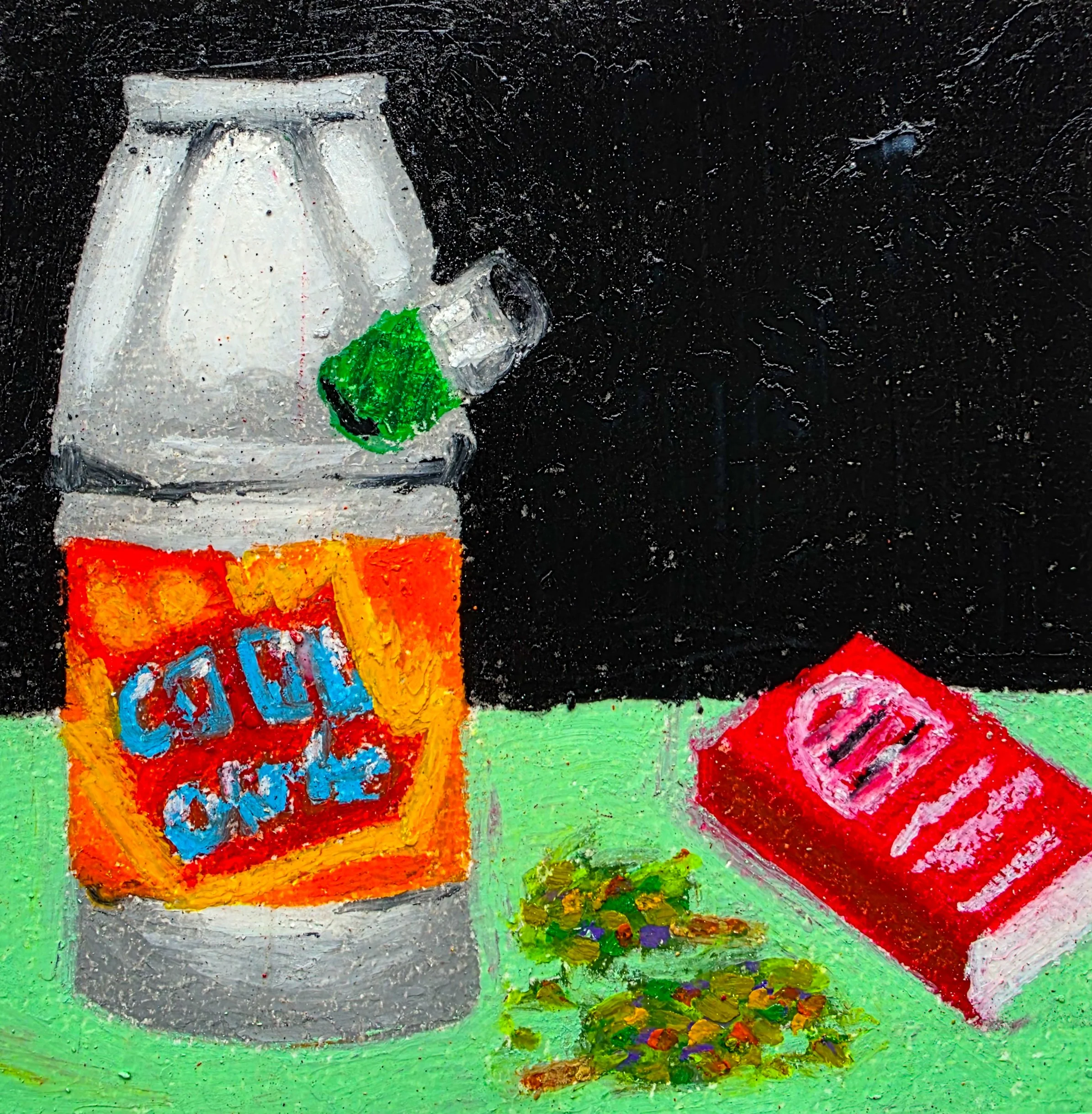 Cool change
Oil stick on paper (varnished)
150mm x 150mm