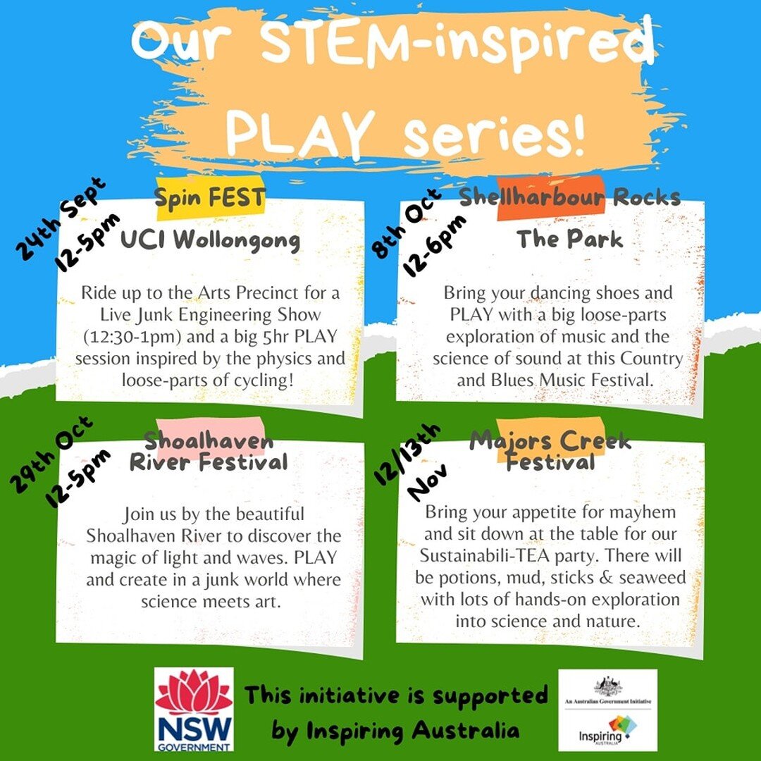 We have a couple more fun things coming up soon!!! Check out these great events across the Illawarra, Shoalhaven and South Coast and come along for a PLAY 😀

#playwork #playworker #junkyardrascals #natureplay #illawarrasmallbusiness #playoutsidetheb