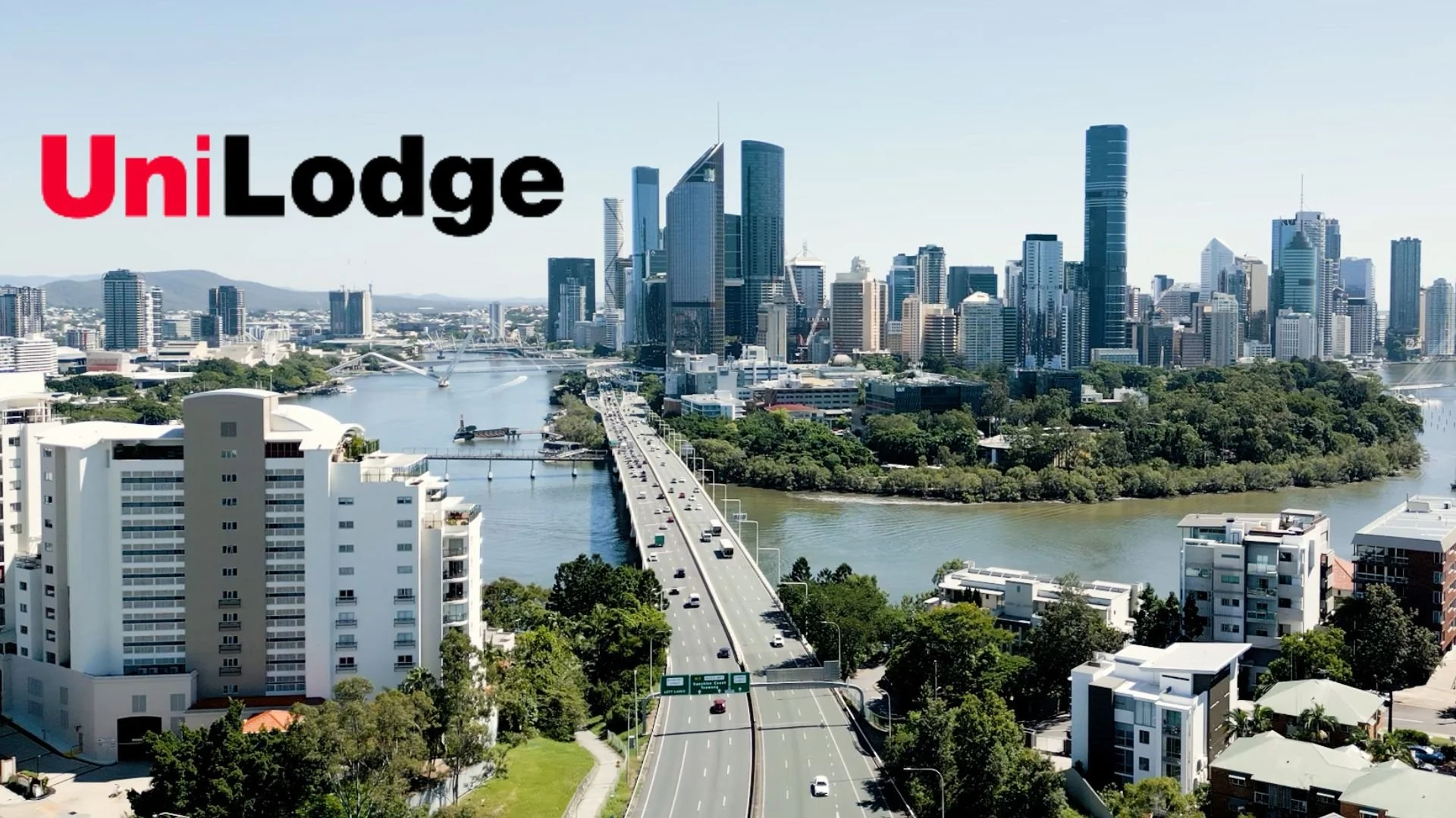 Brisbane city skyline — UniLodge brand video by SMITHFLX