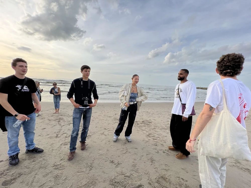  A few of my classmates on the beach in The Hague. 