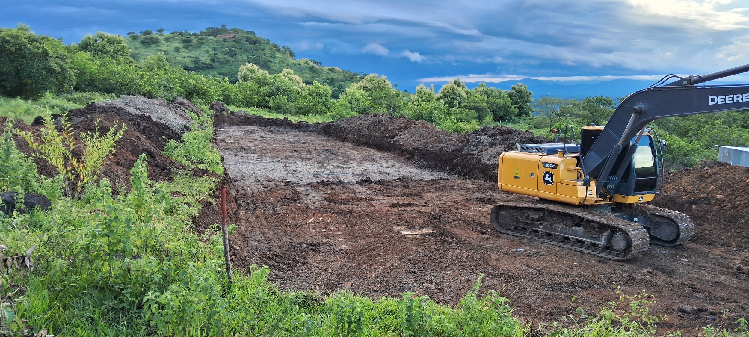 The land is already flattened.