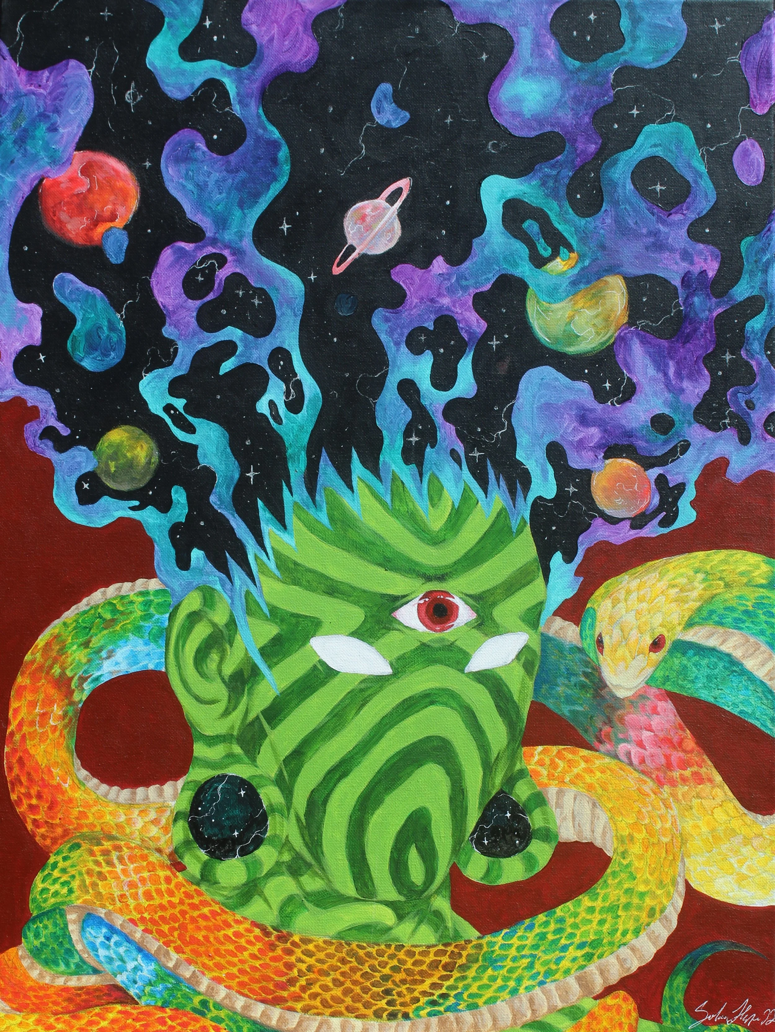 "Rainbow Serpent" 2022

Acrylic on Canvas 18" x 24"