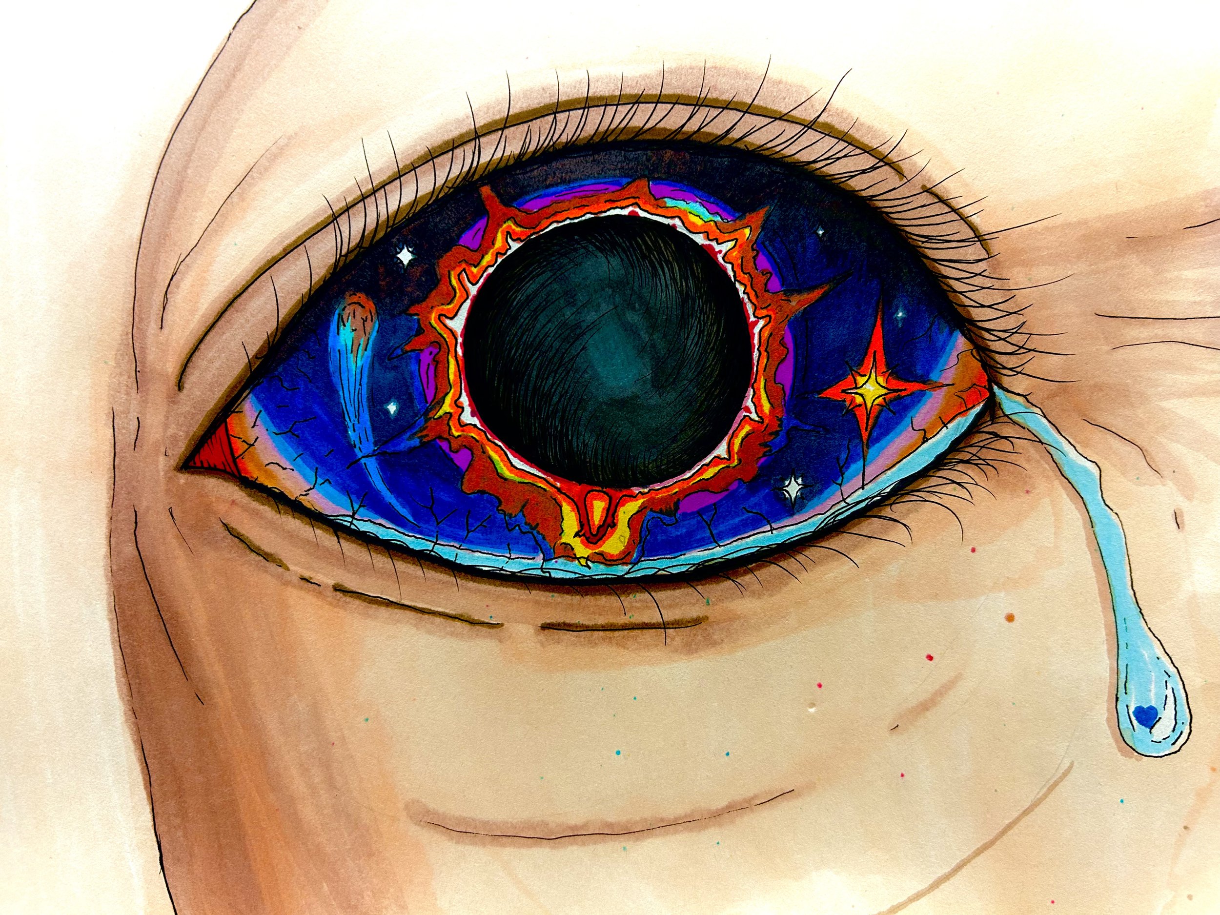 Eclipse (Brush Marker and Ink, 2024)