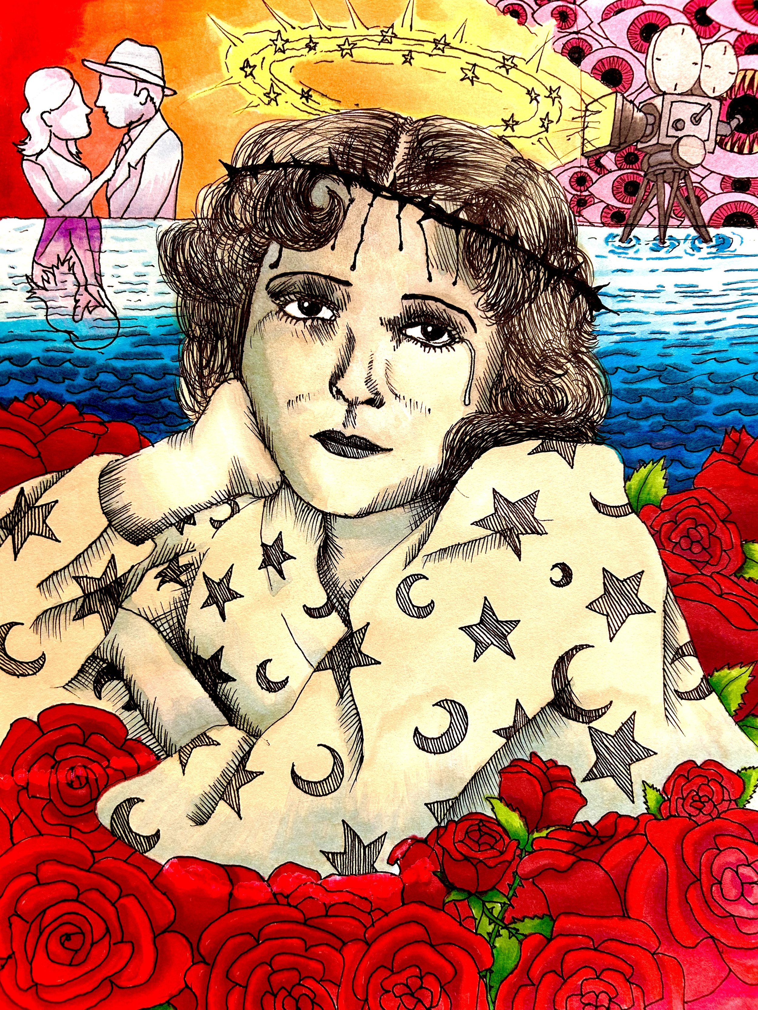 Clara (Brush Marker and Ink, 2024)