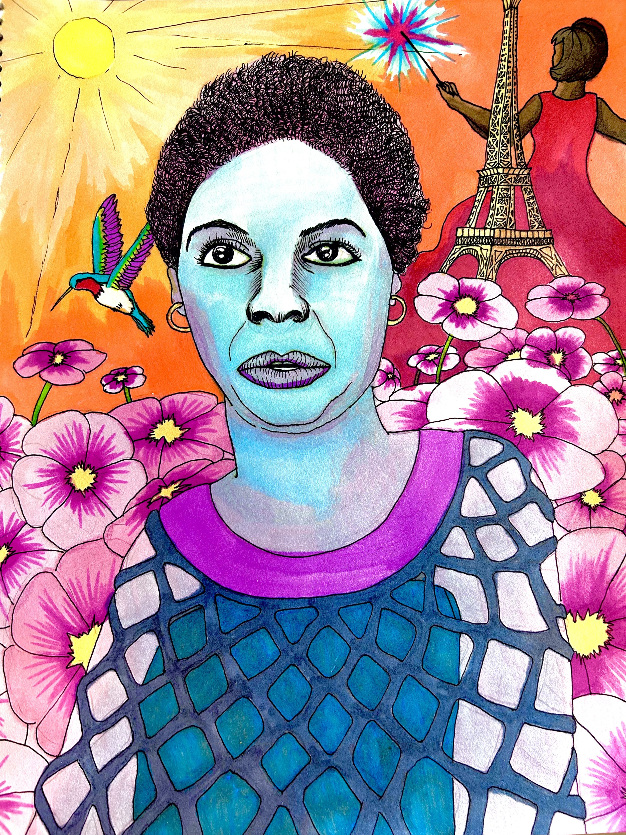 Nina (Brush Marker and Ink, 2024)