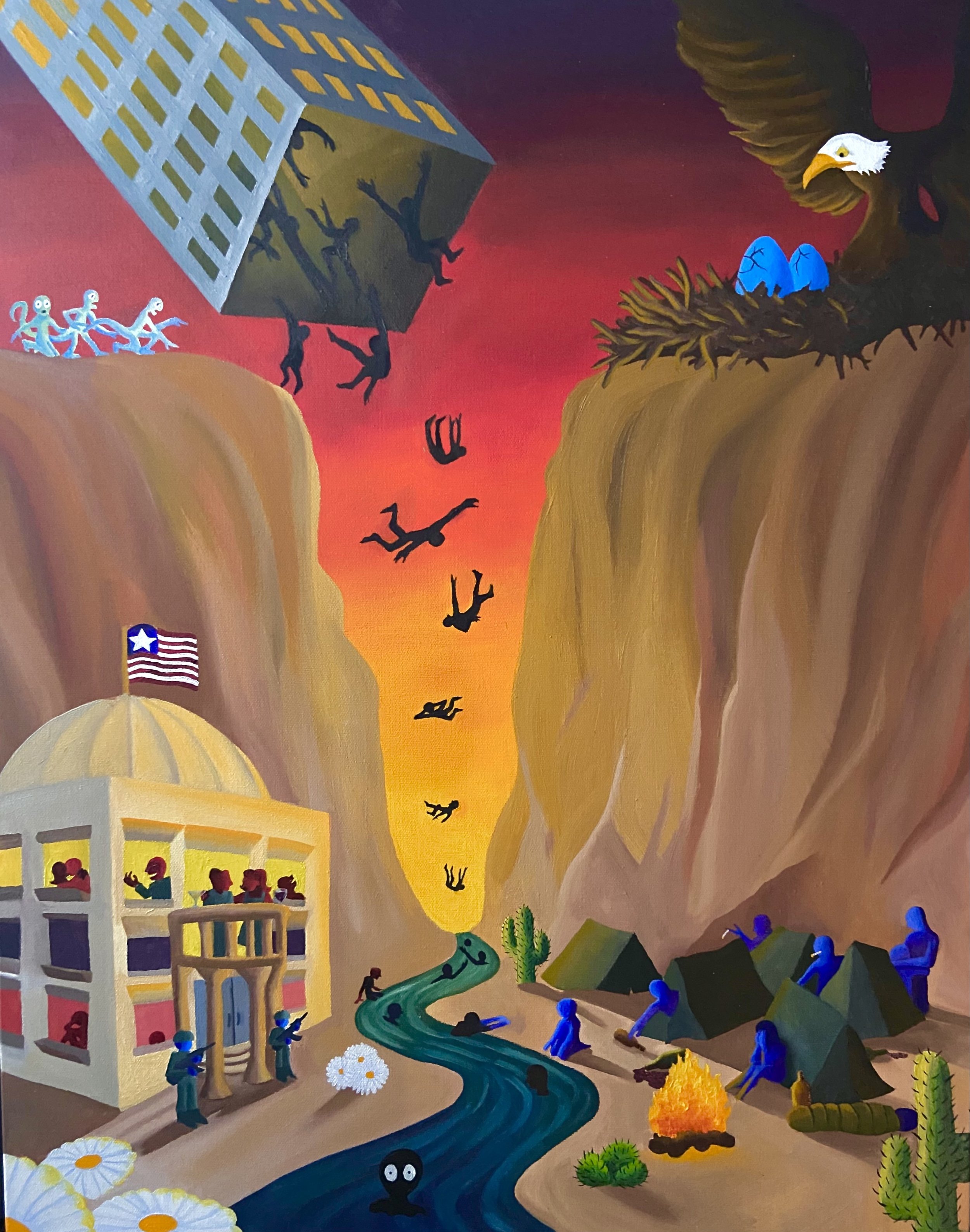 The Canyon (SOLD, Oil on Canvas, 2023)