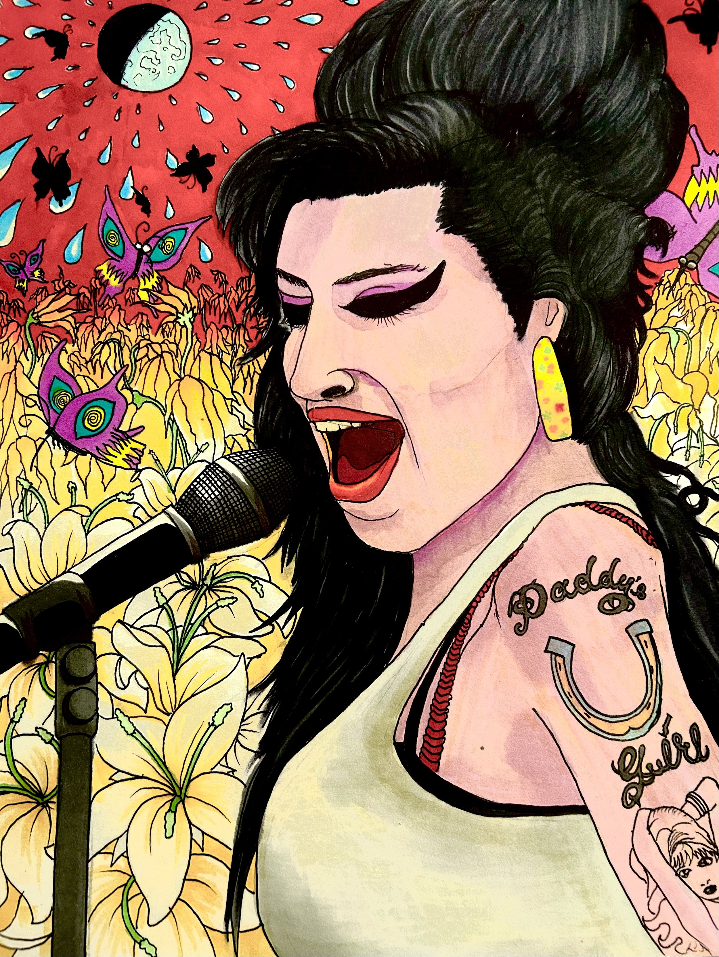 Amy (Brush Marker and Ink, 2024)