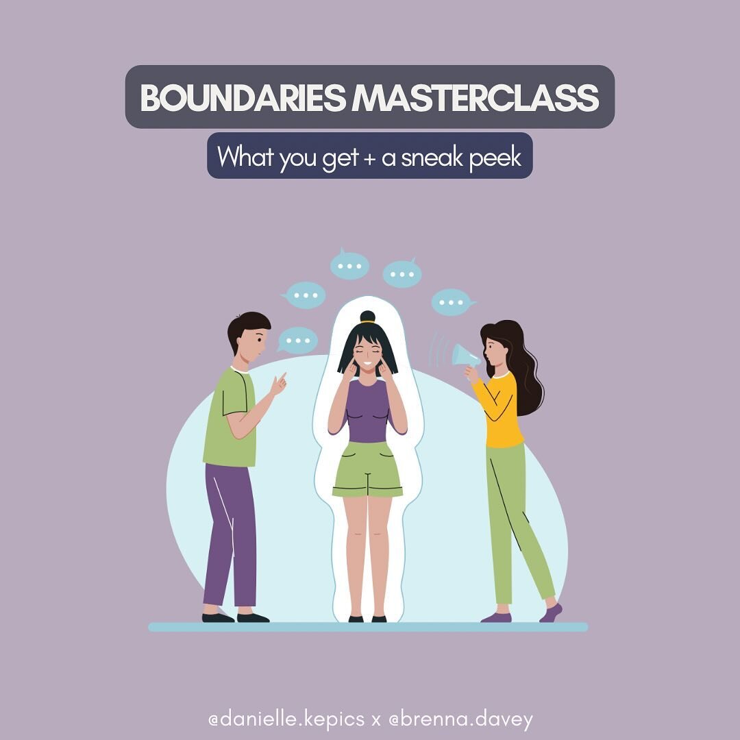 😖Are you struggling from feeling overwhelmed + like you need more hours in the day 

If this is you (and I know it is many of you 🫣) check out @brenna.davey&rsquo;s masterclass on boundaries (seriously it was so good)

What&rsquo;s covered:
☀️What 
