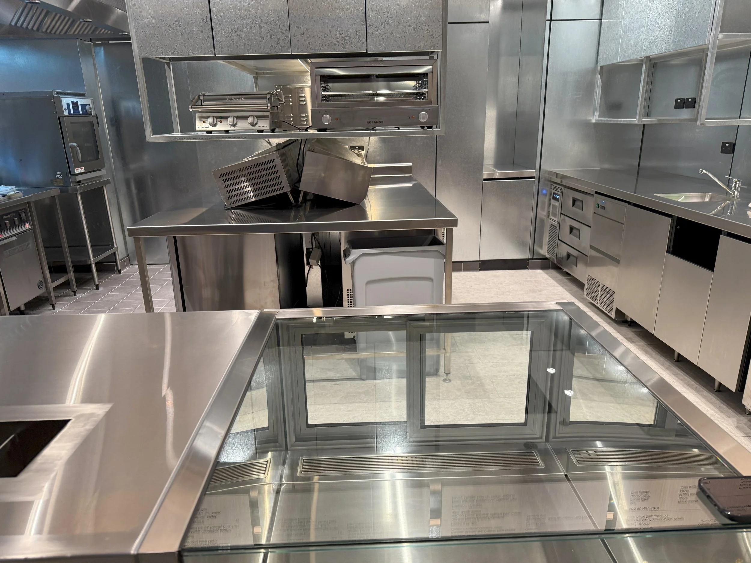 Finished café counter and commercial kitchen at The Gardens, Martin Place