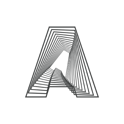 Abstract 3D tunnel effect using white lines on black background creating an illusion of depth.
