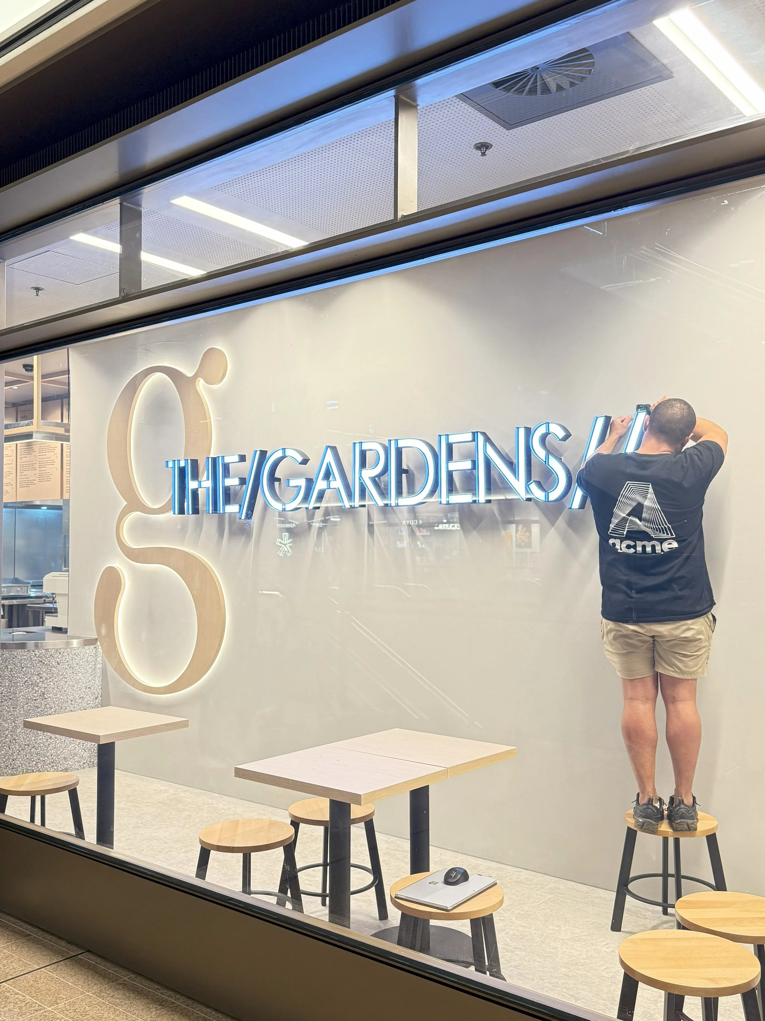 Mal completing The Gardens café fit-out at Martin Place