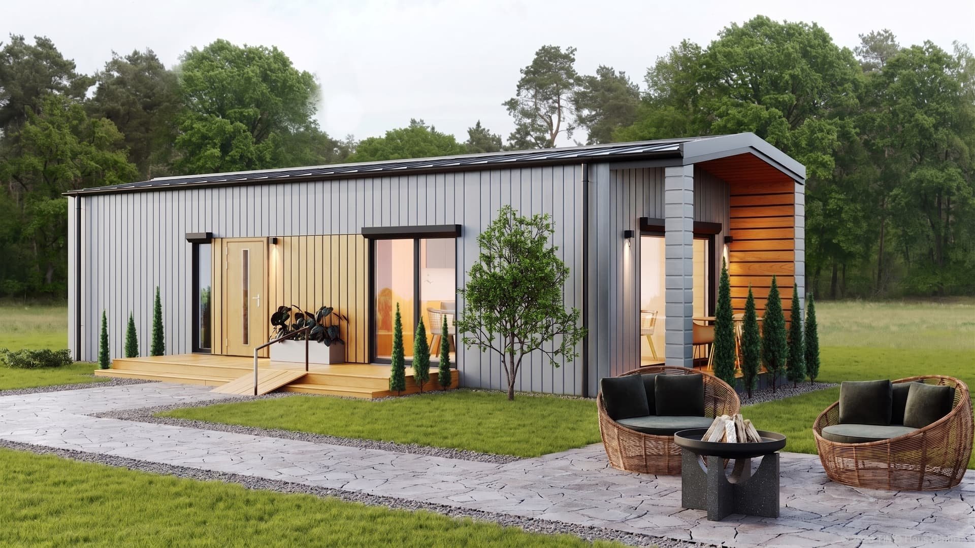 Visualisierung: TIMO Haus Tiny House für Altersgerechtes Wohnen.