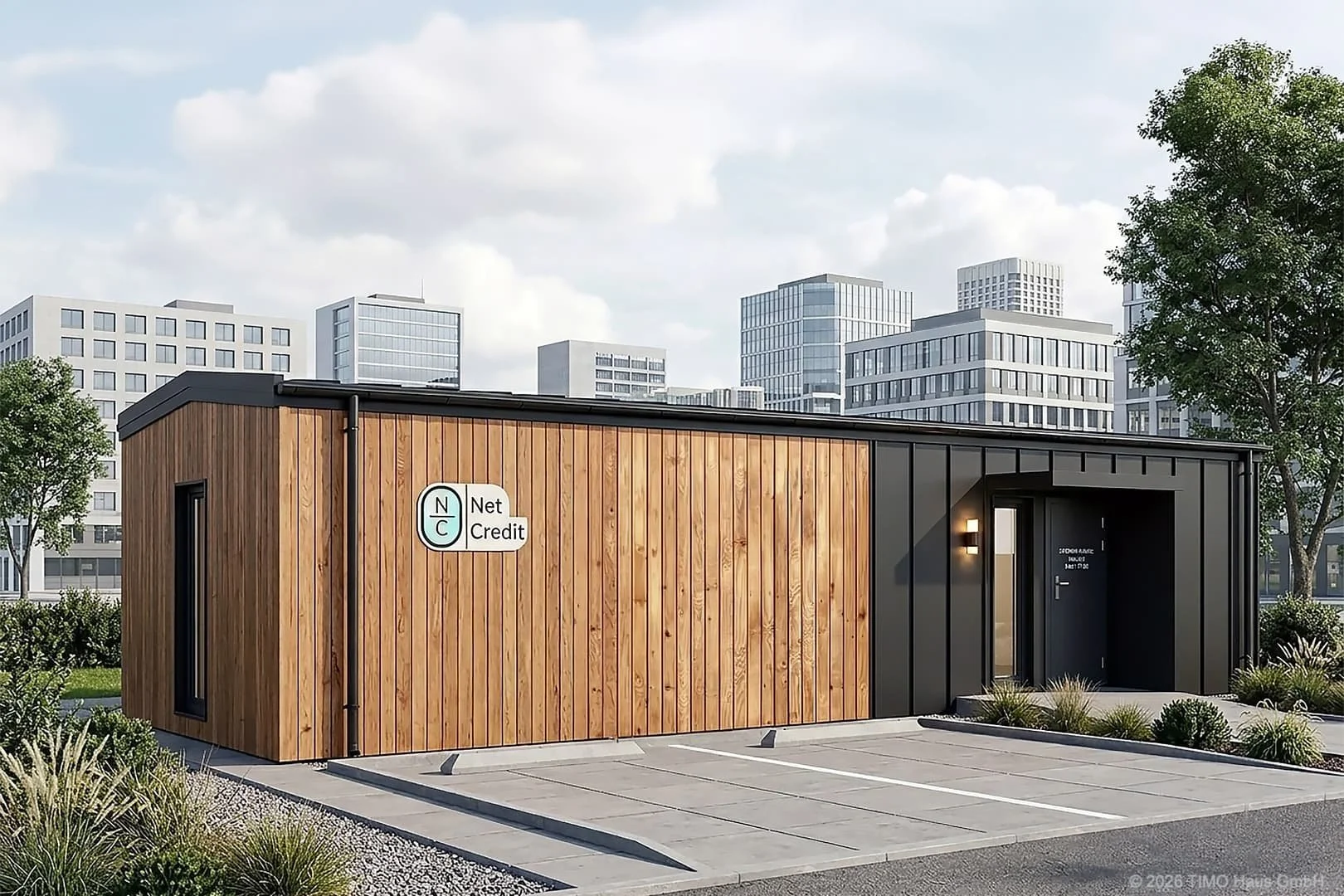 Visualisierung: Tiny Houses als Büro und für Home Office bei TIMO Haus.