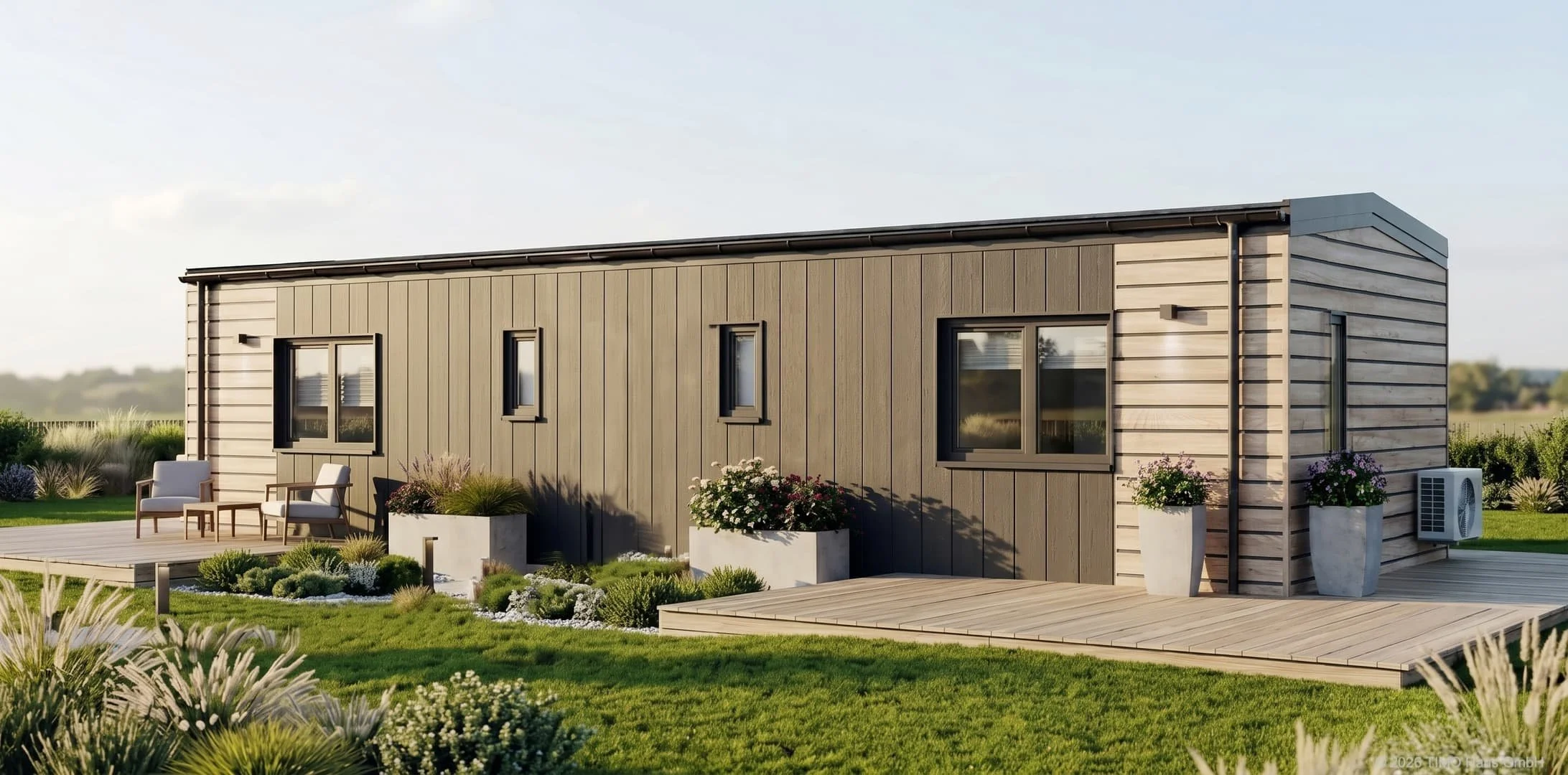 Visualisierung: Tiny Houses zur Vermietung und als Ferienhaus bei TIMO Haus.