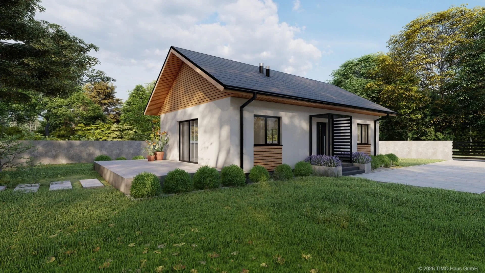 Visualisierung: Bungalow als Fertighaus von TIMO