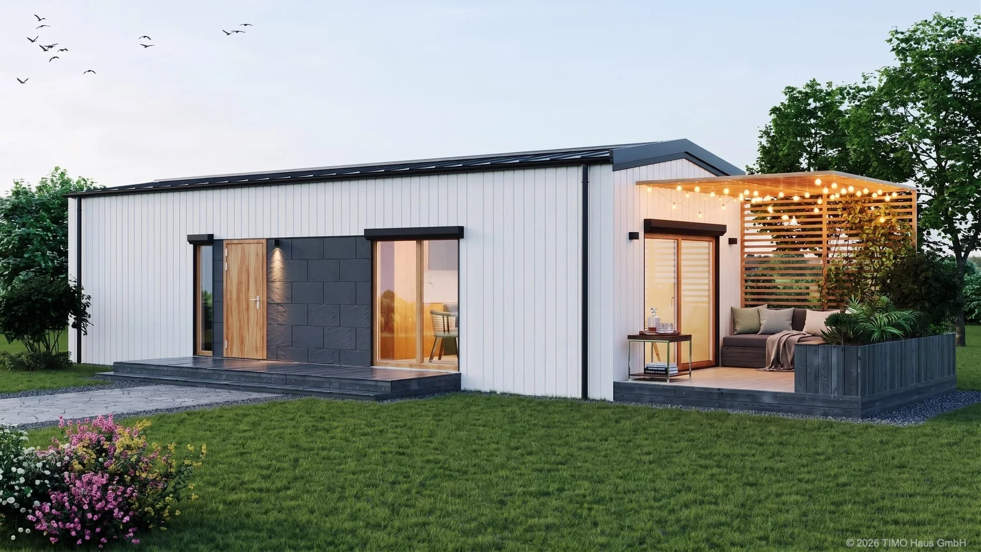 Visualisierung: Tiny Houses für Wohnen im Alter bei TIMO Haus.