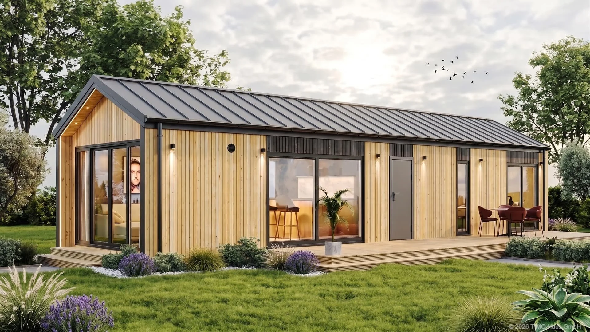 Tiny House zum dauerhaften Wohnen. Visualisierung.