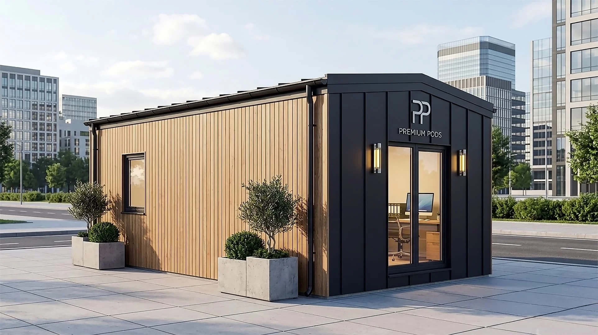 Visualisierung: Tiny Houses als Büro und für Home Office bei TIMO Haus.