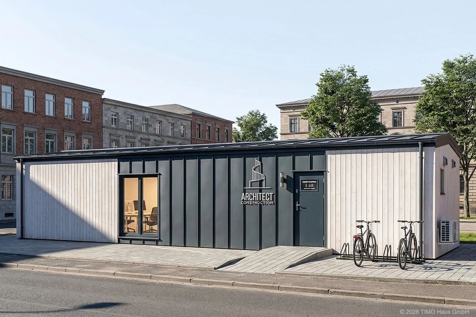 Visualisierung: Tiny Houses als Büro und für Home Office bei TIMO Haus.
