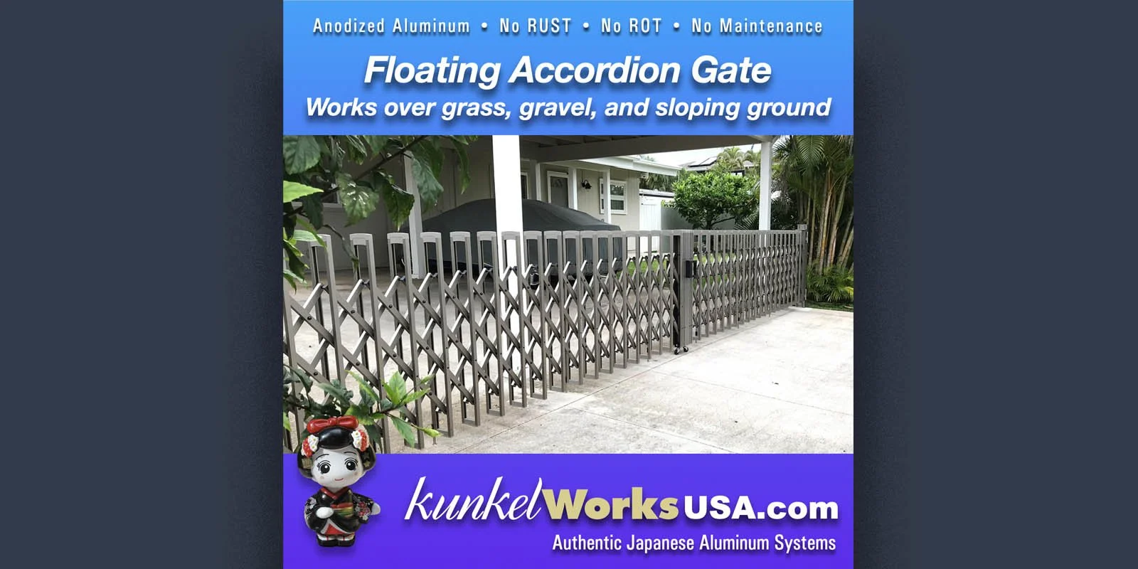 Floating Accordion Gate