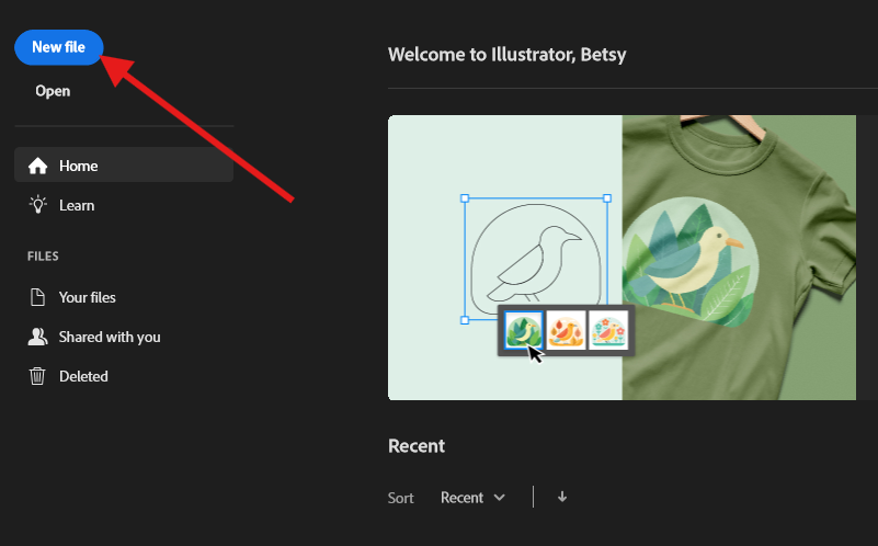 How to create an adobe illustrator document