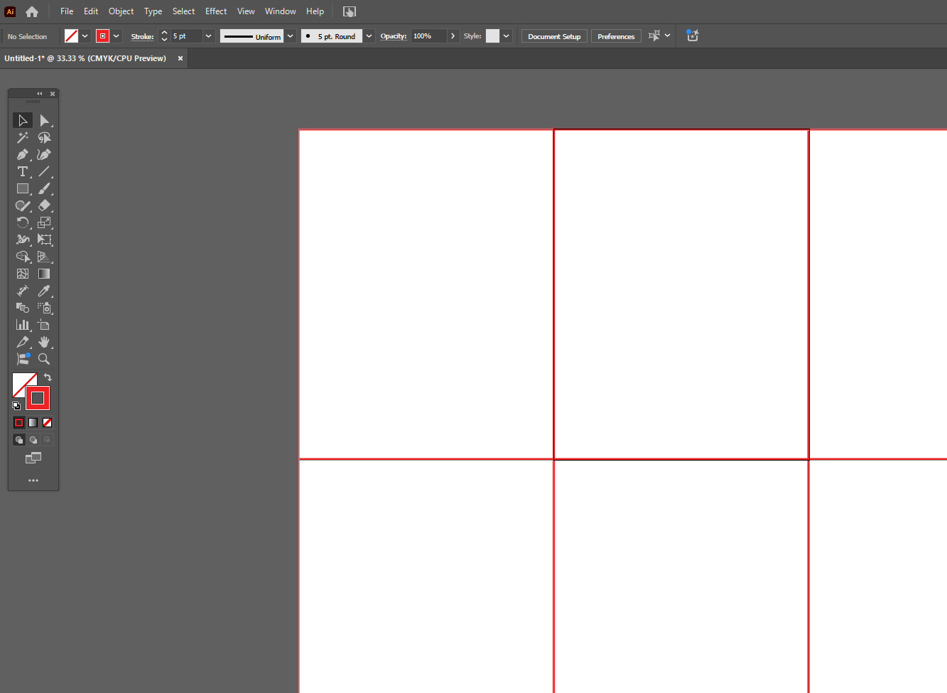 Adobe Illustrator window showing how to create lines between artboards