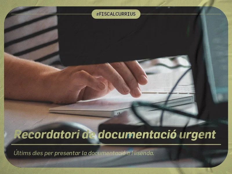 Últims dies per presentar la documentació del 4t trimestre de 2021