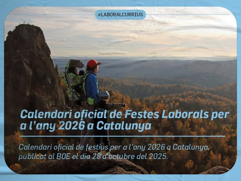 Calendari oficial de Festes Laborals per a l’any 2026 a Catalunya