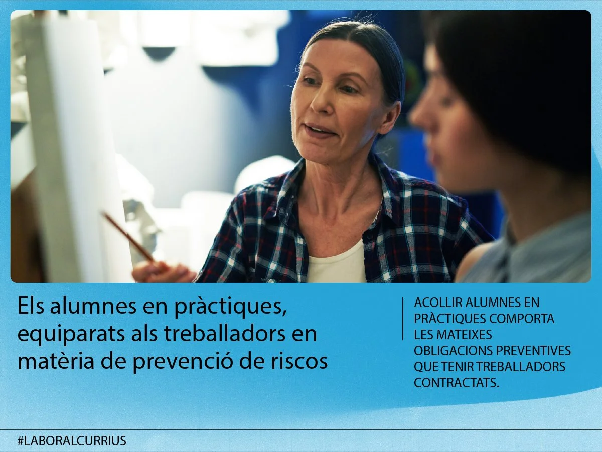 Els alumnes en pràctiques, equiparats als treballadors en matèria de prevenció de riscos