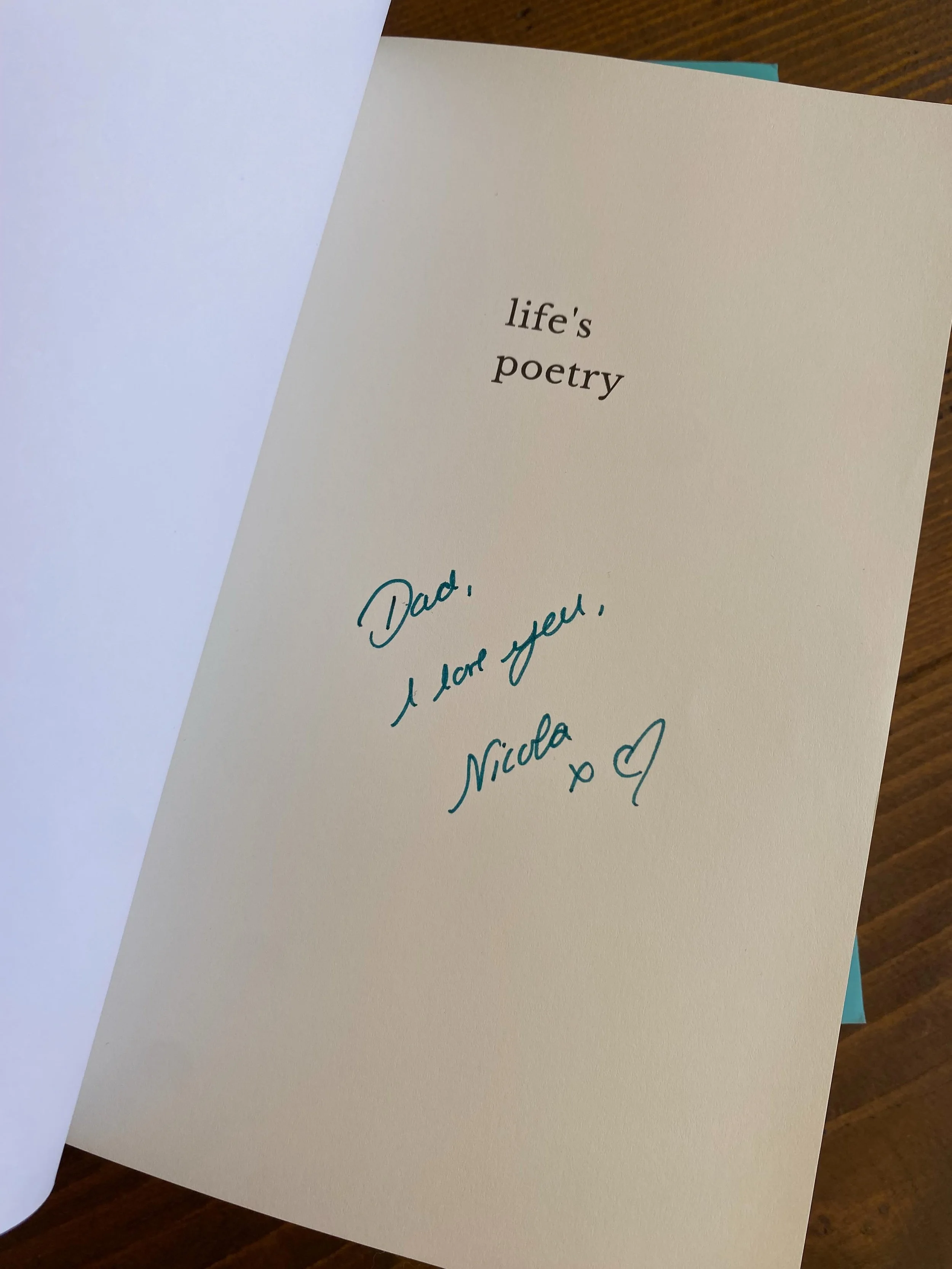 Signed my first book today | To my dear Dad &hearts;️