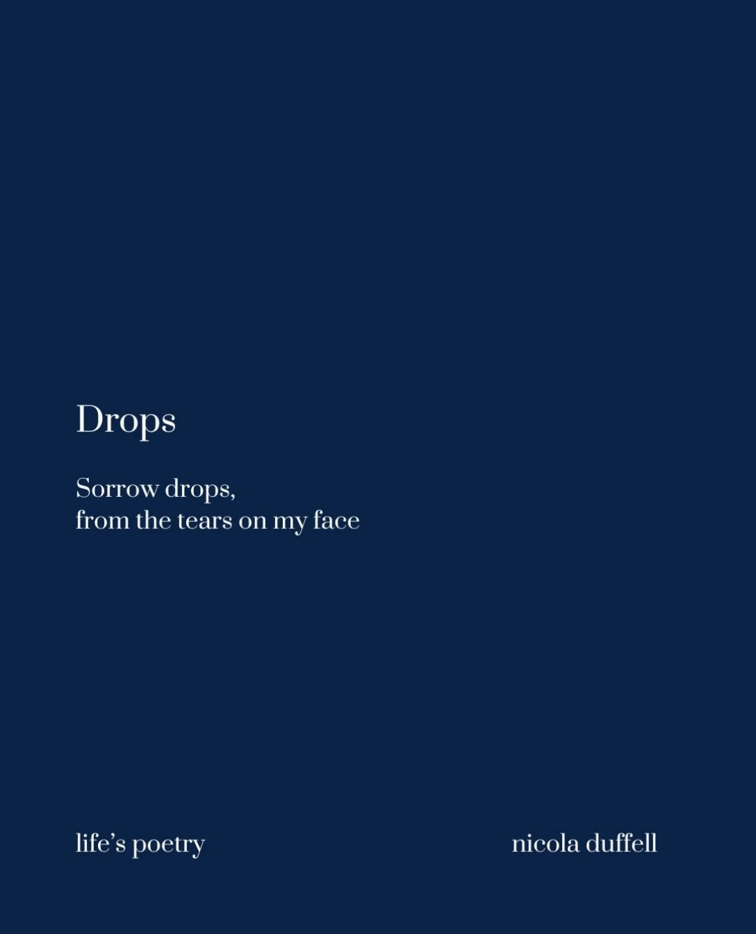 Here for all the tears, always | I used to be so ashamed of my tears. I used to try and hold the back, without much luck!
.
I believe in the medicine of our tears in grief.
.
And grief isn&rsquo;t always about tears and sorrow alone.
.
But this one, 