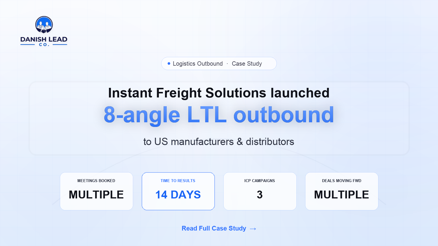 How Instant Freight Solutions Launched 8-Angle US LTL Outbound to Manufacturers &amp; Distributors
