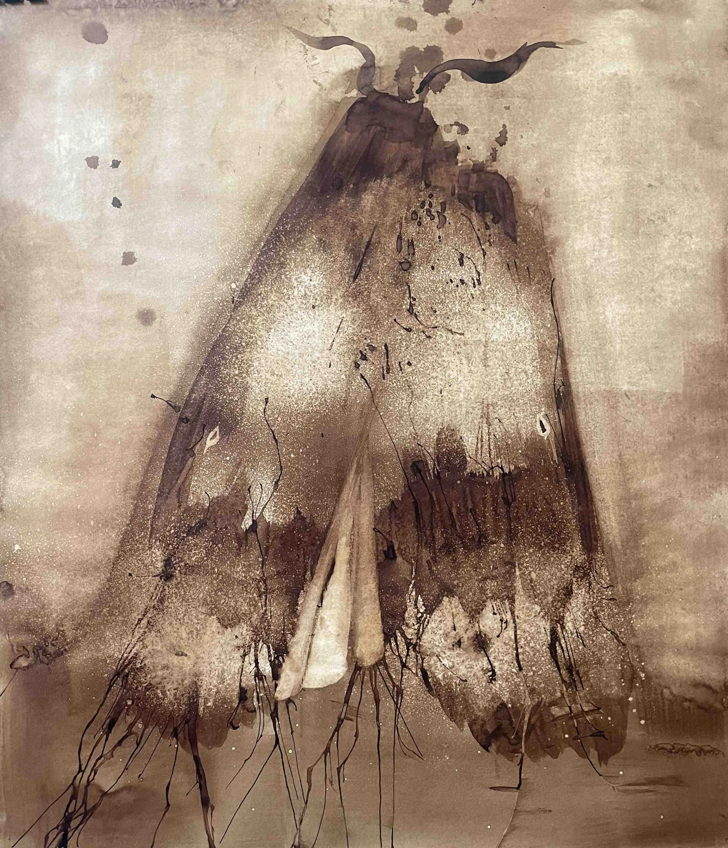 Papillon XVI          -34
Didier Cros 2023
Lavis à la brou de noix sur papier 
65x75 cm
Prix                       500€