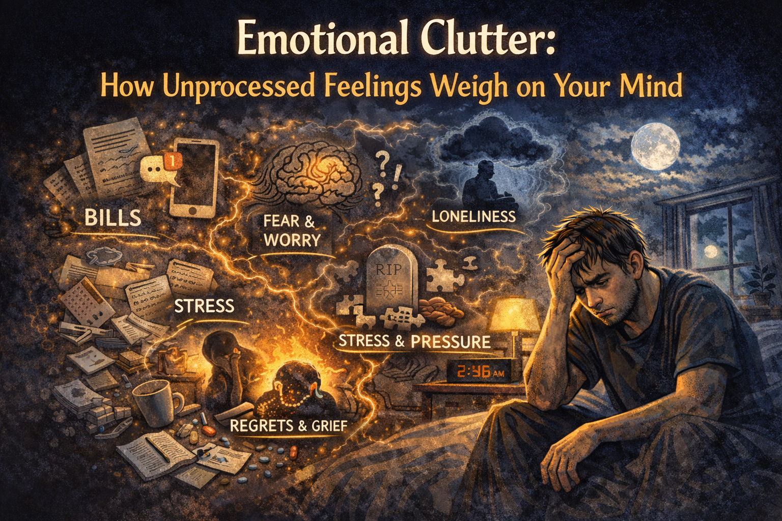 Emotional Clutter: How Unprocessed Feelings Weigh on Your Mind