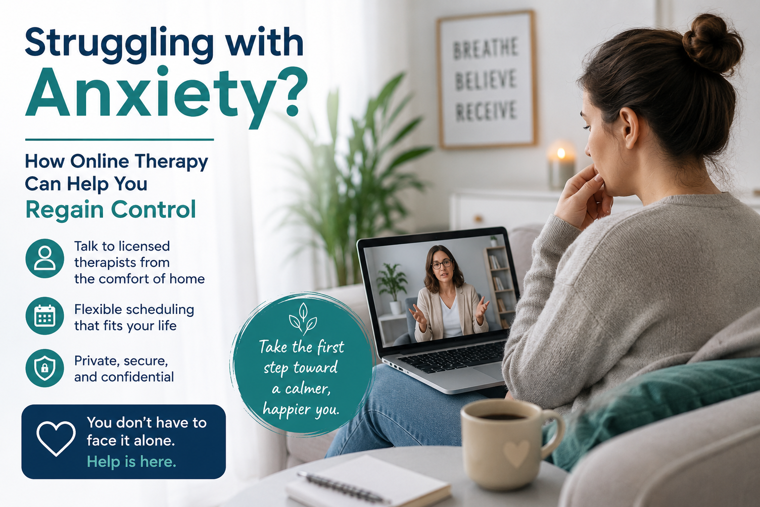 Struggling with Anxiety? How Online Therapy Can Help You Regain Control